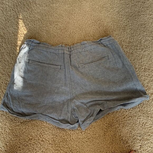 Vintage Old Navy Women’s Linen Denim oversized Boxer Shorts‎ size 6 draw string - Picture 3 of 6